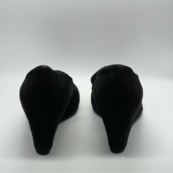 Stuart Weitzman Black Loafer Wedges - Picture 4 of 9